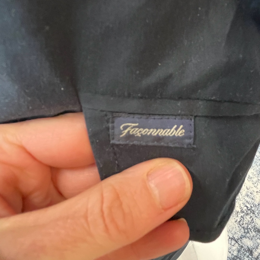 Faconnable Dark Blue Belted Trench Coat - Picture 8 of 15
